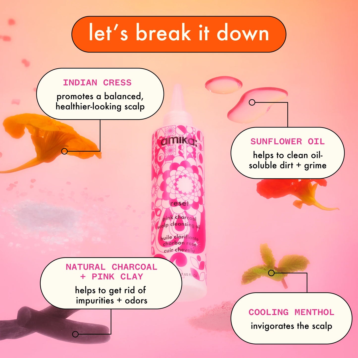 AMIKA: Reset Pink Charcoal Scalp Cleansing Oil