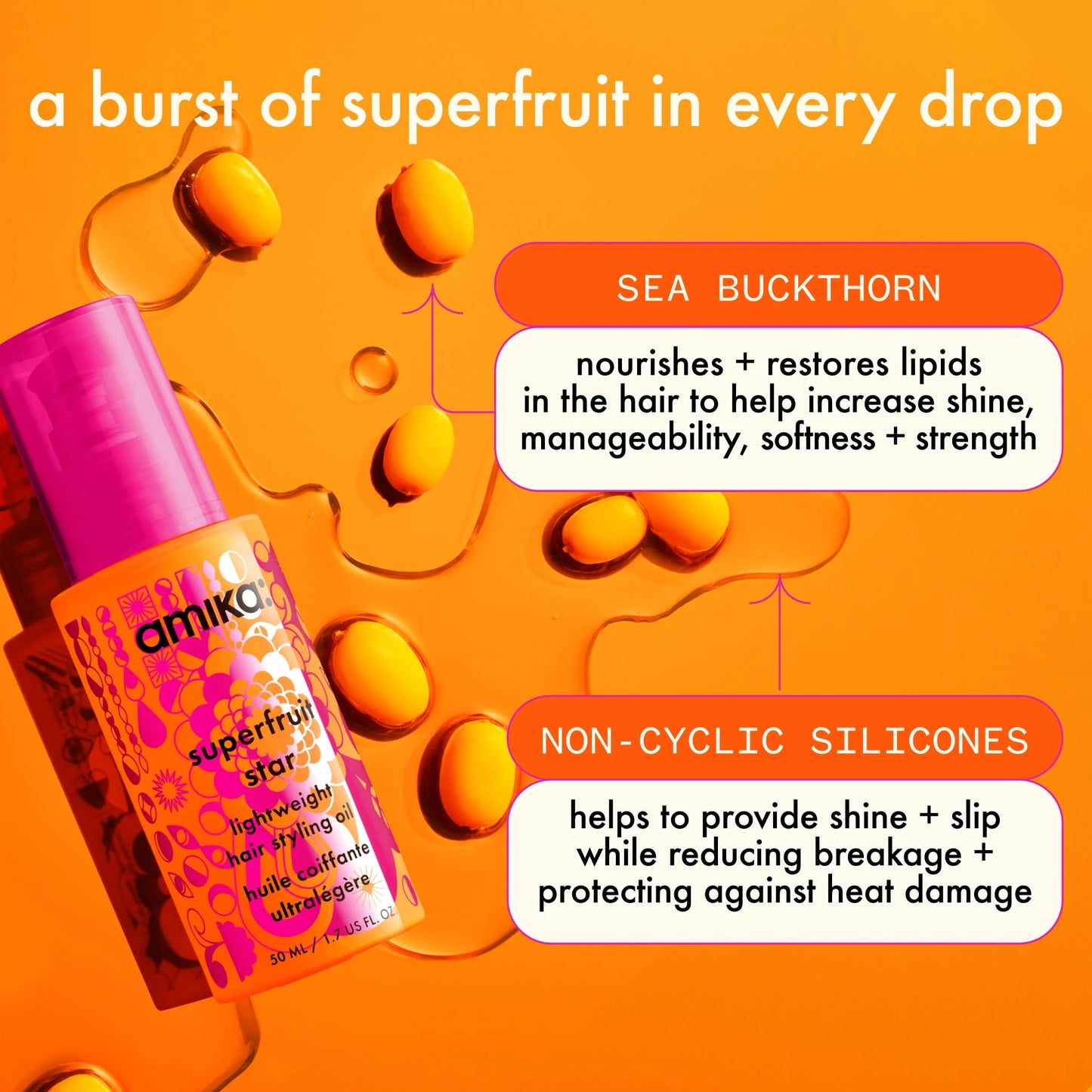AMIKA: Superfruit Star Lightweight Hair Styling Oil