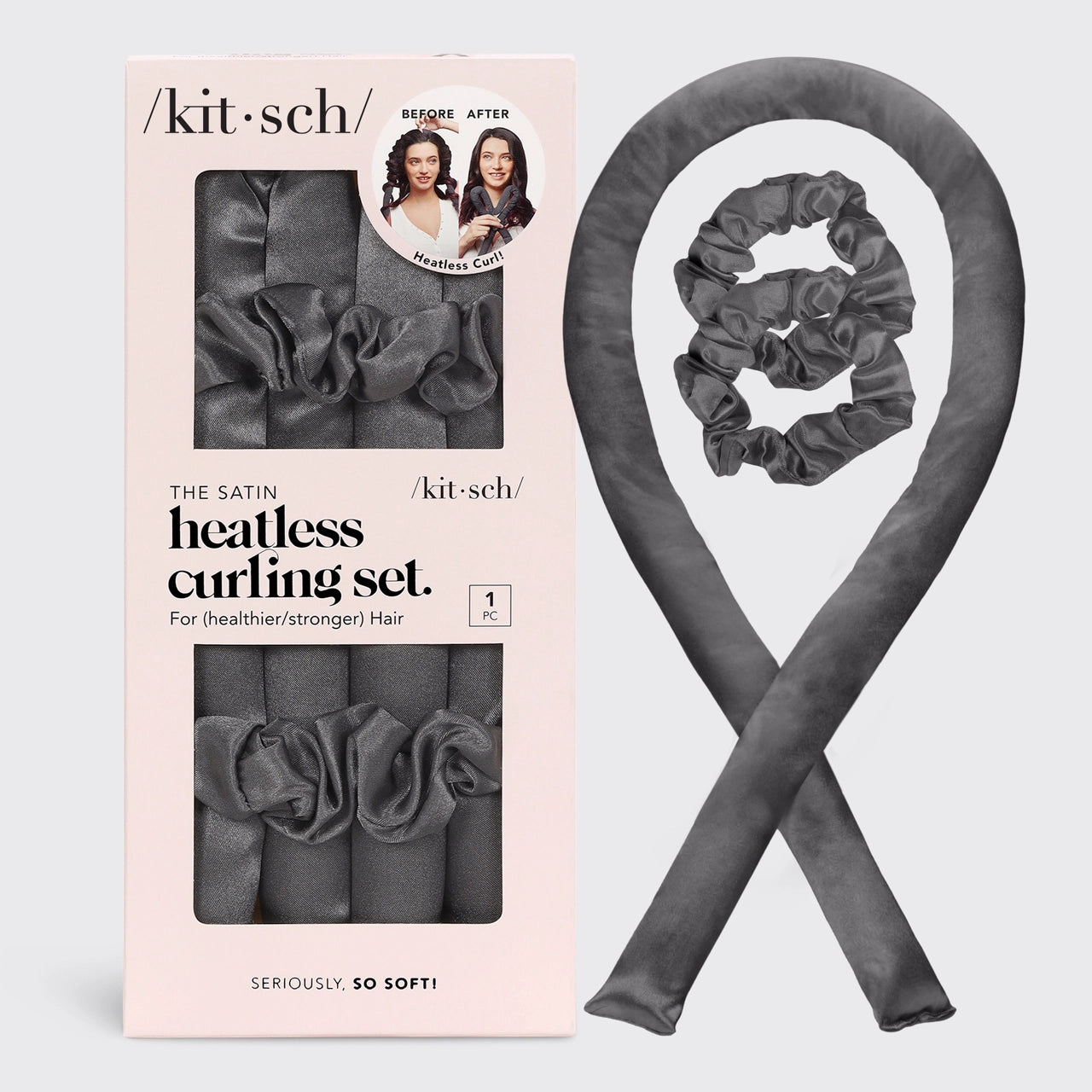 KITSCH Heatless Curling Set - Charcoal